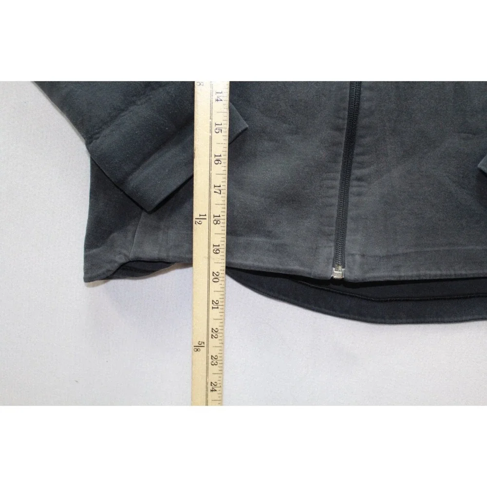 Lululemon Athletic Jacket Womens 6 Gray Good Full Zip Mock Neck Logo Long Sleeve